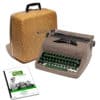 Royal Quiet De Luxe Manual Typewriter Brown 1952 Vintage #1433 Professionally Restored (Refurbished)