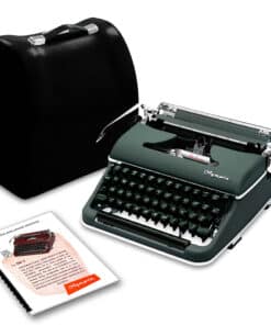 Olympia SM3 De Luxe Manual Typewriter for Sale Green 1957 Vintage Professionally Restored (Refurbished)