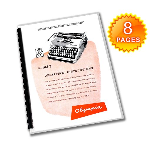 Olympia SM3 De Luxe Operating Instructions User Manual 01
