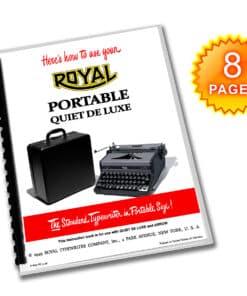Royal Quiet De Luxe Typewriter (1948-1949) Operating Instructions
