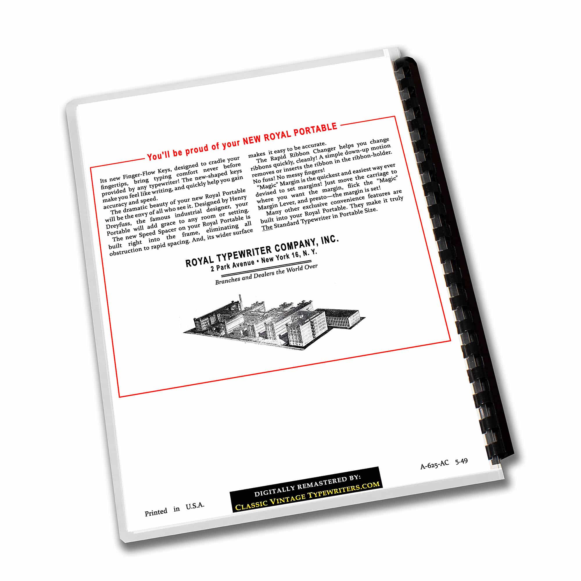 Royal Quiet De Luxe Typewriter (1948 - 1949) Operating Instructions User Manual - Image 3