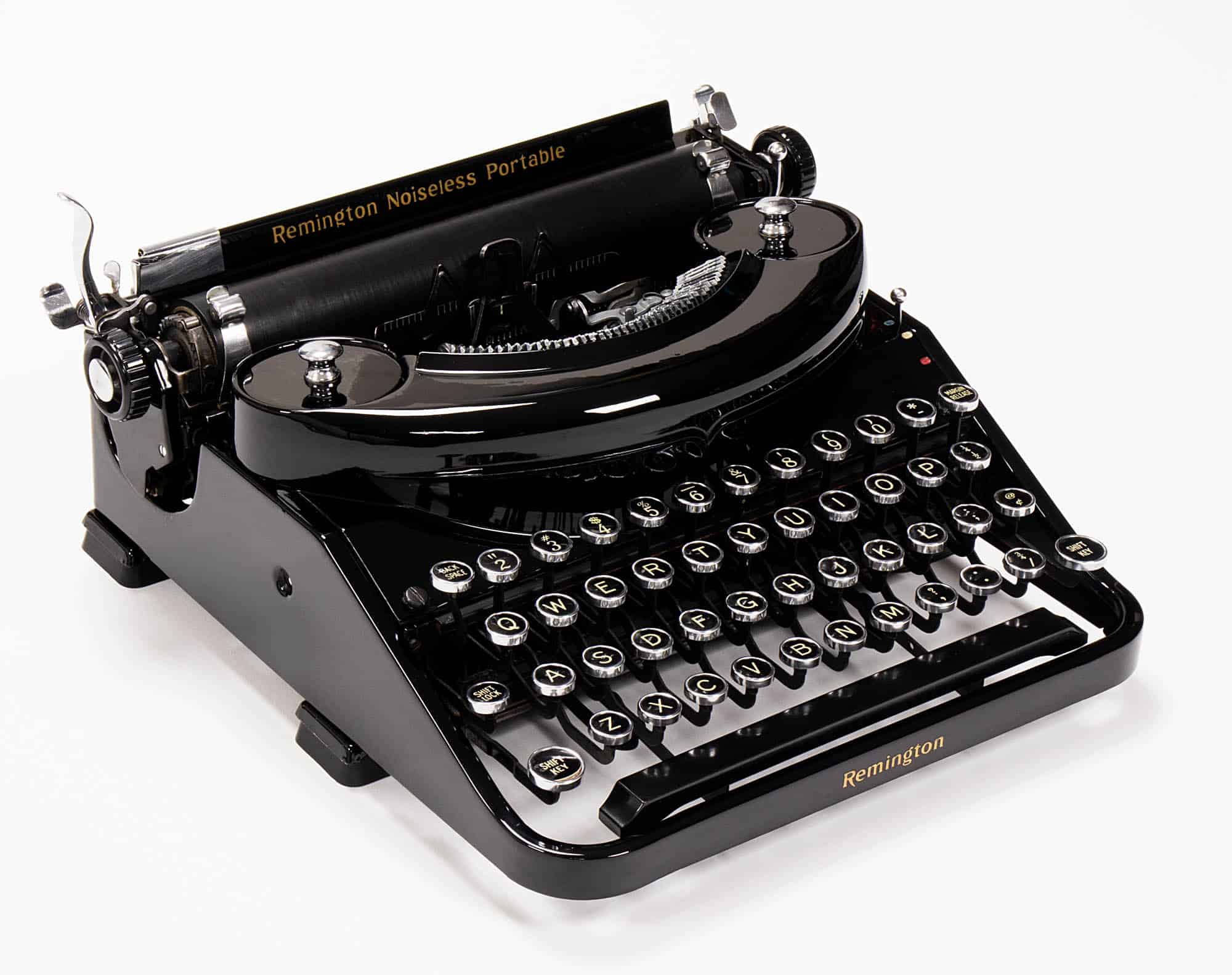 Remington Noiseless Model Seven 7 Manual Typewriter Glossy-Black 1936 Antique Vintage #1157 Professionally Restored (Refurbished) - Image 8