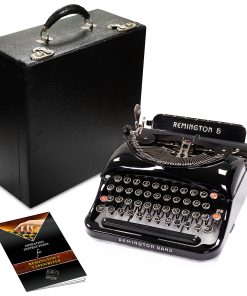 Glossy-Black 1937 Remington Model 5 Streamline Vintage Typewriter for Sale Professionally Restored (Refurbished) 01