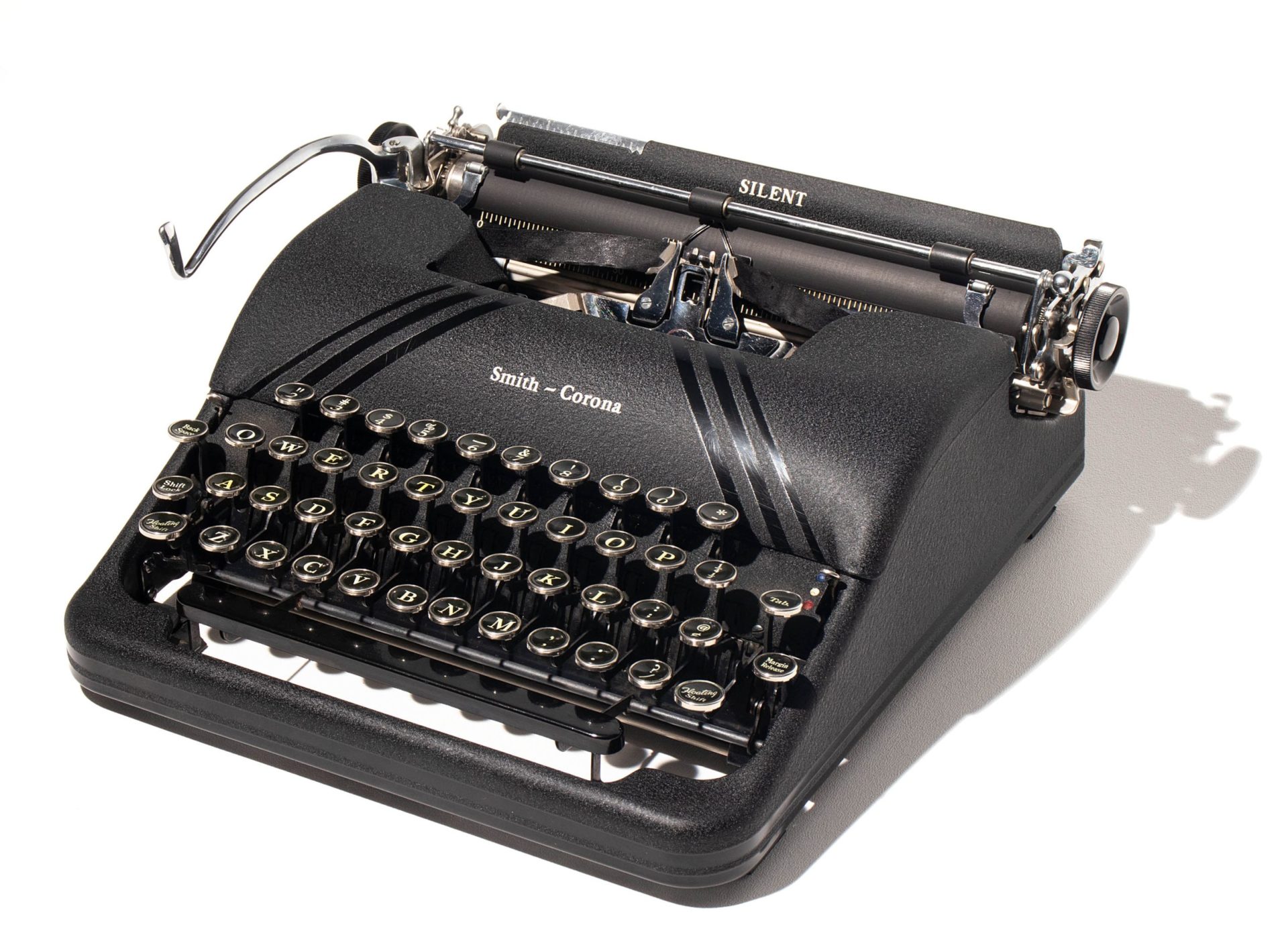 Smith-Corona Silent Manual Typewriter Black 1947 Vintage #1434 Professionally Restored (Refurbished) - Image 3
