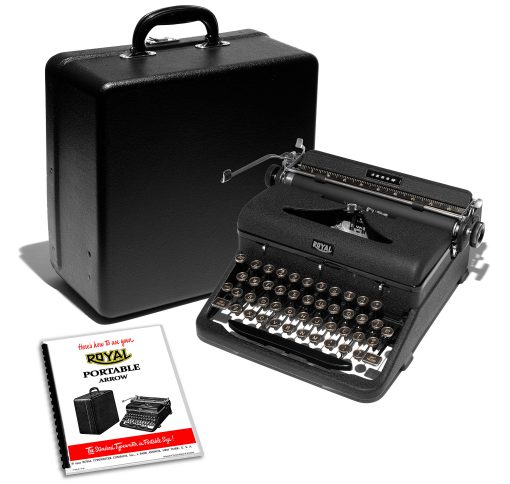 Black 1945 Royal Arrow Vintage Manual Typewriter 01