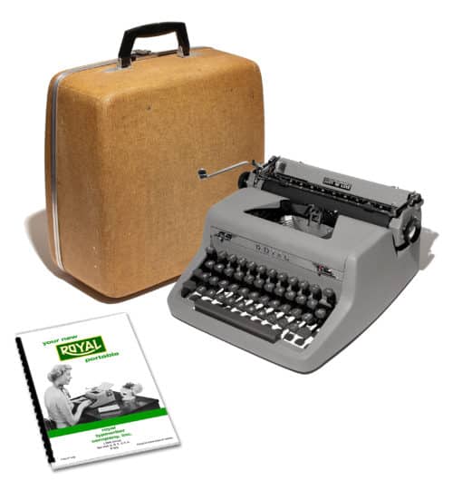Royal Quiet De Luxe Manual Typewriter for Sale Gray 1953 Vintage Professionally Restored (Refurbished)
