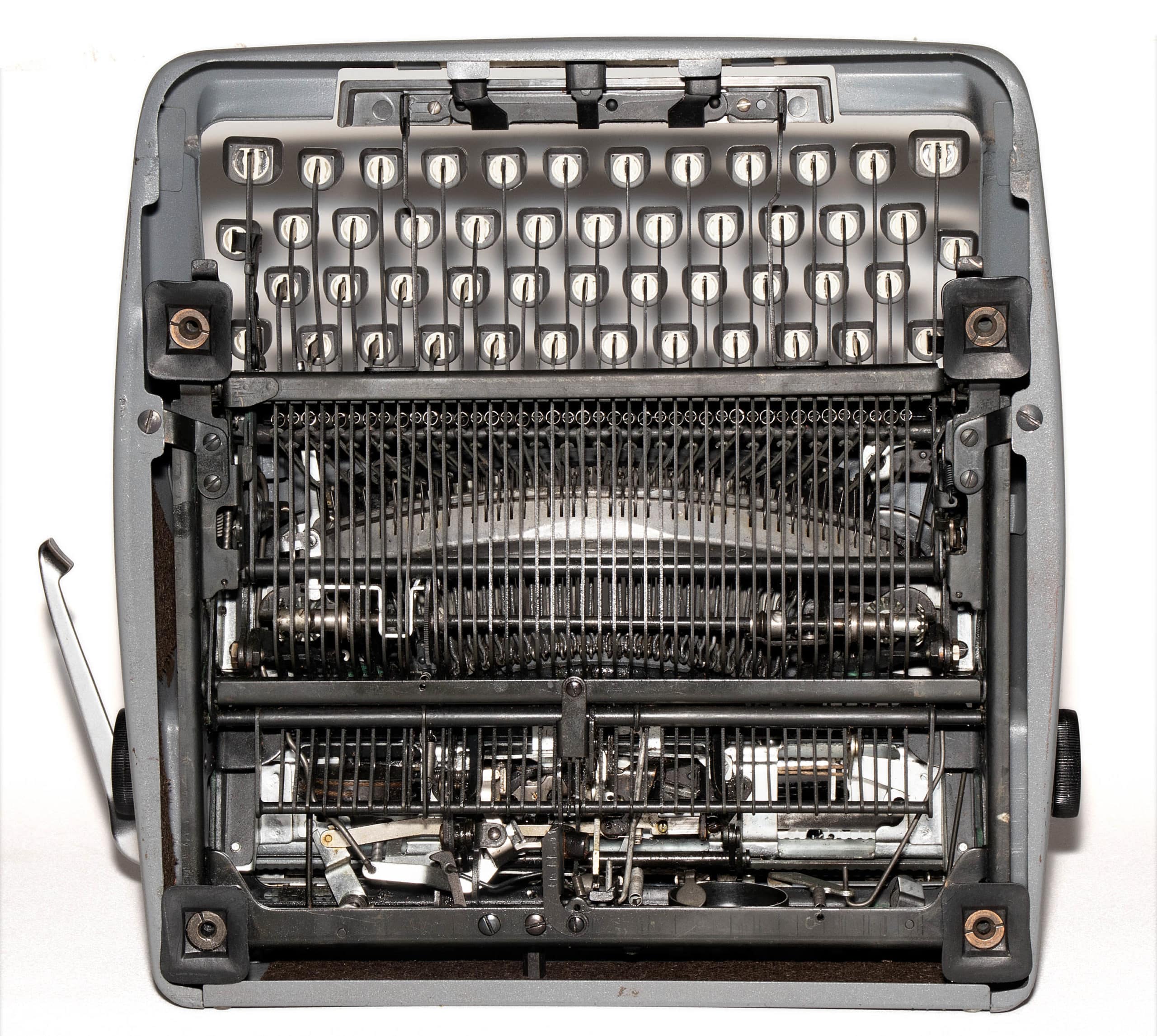 Royal Quiet De Luxe Manual Typewriter Gray 1953 Vintage #1438 Professionally Restored (Refurbished) - Image 4