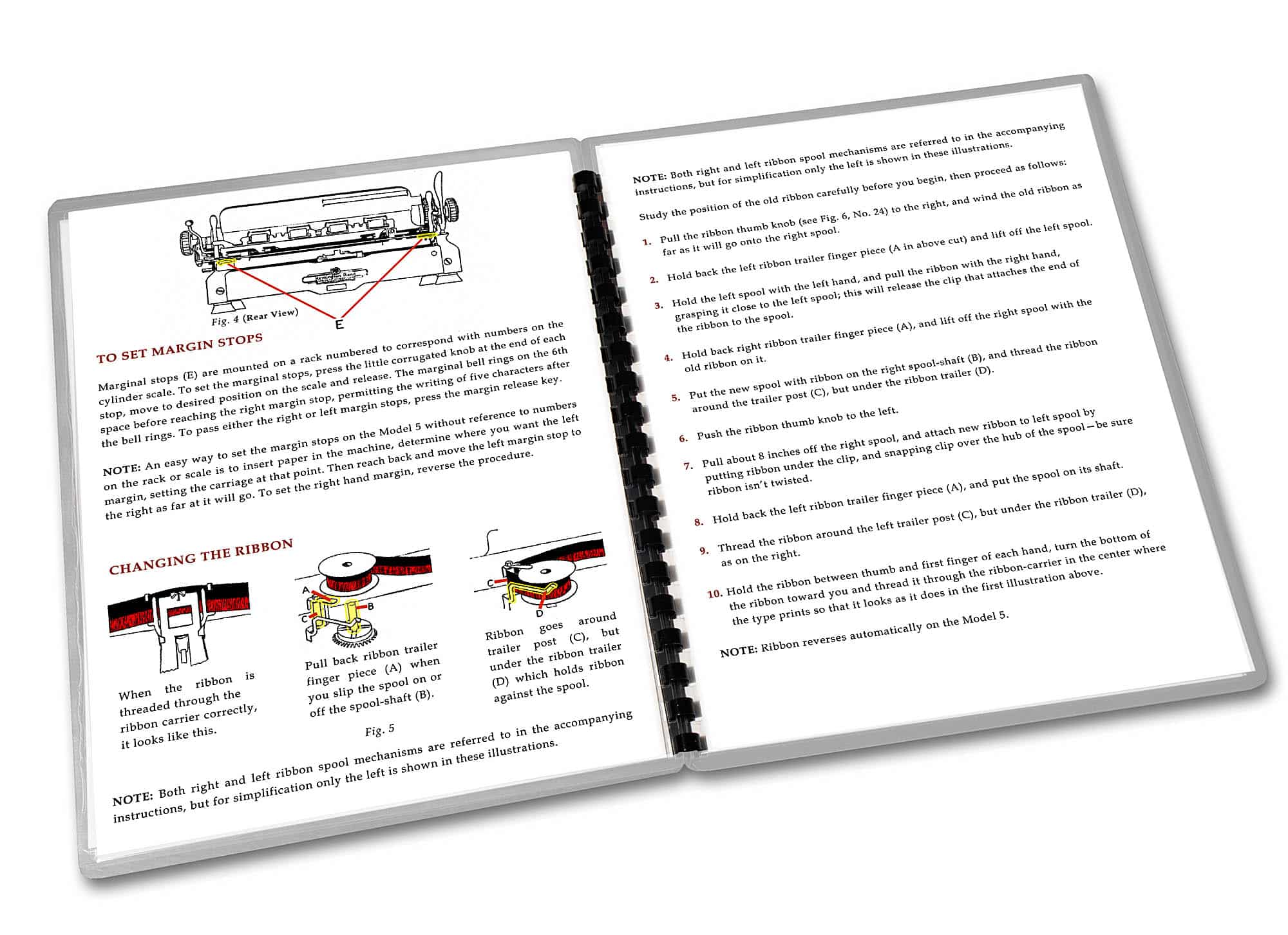 Remington Model 5 Streamline Typewriter (1931 - 1945) Operating Instructions User Manual - Image 3