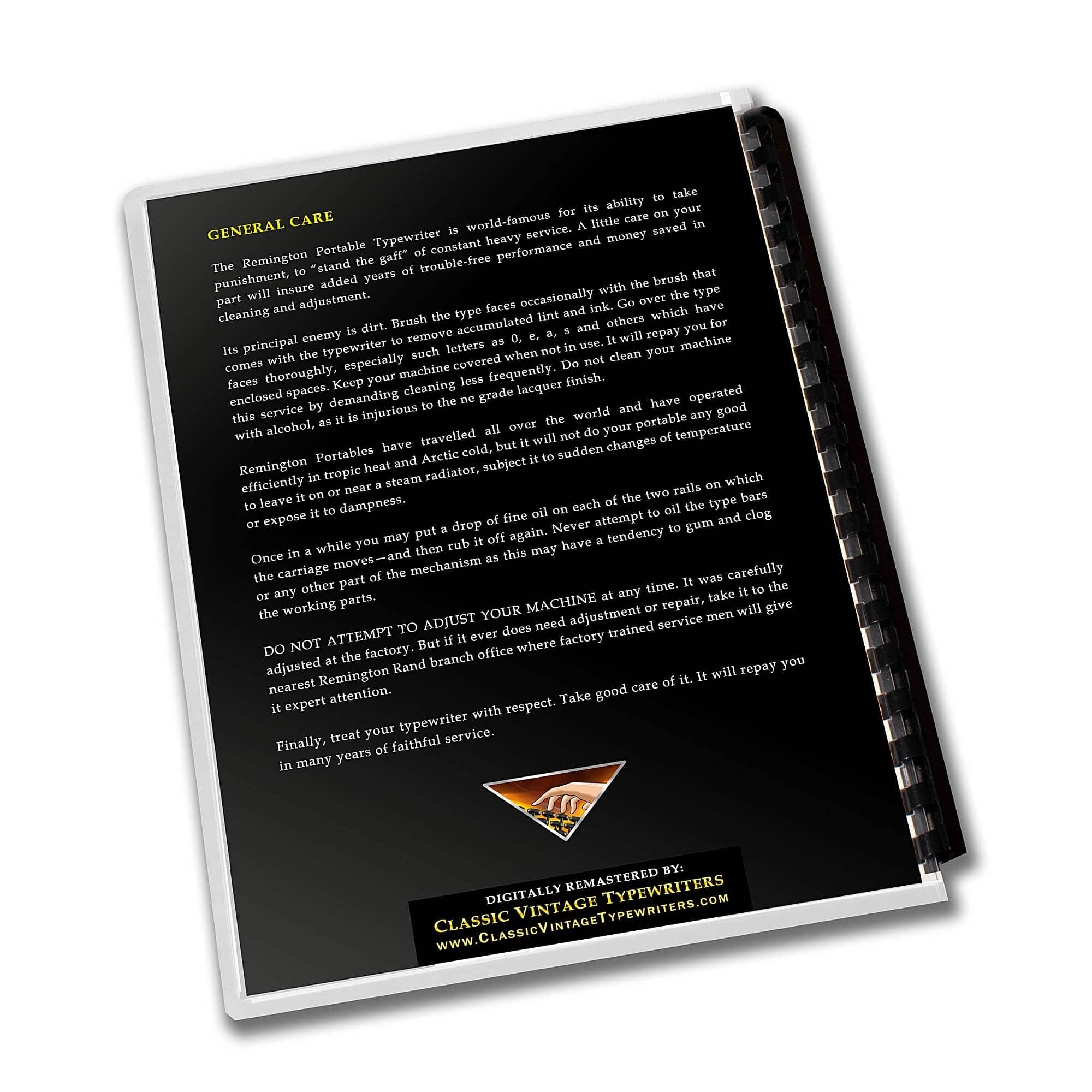 Remington Model 5 Streamline Typewriter (1931 - 1945) Operating Instructions User Manual - Image 4