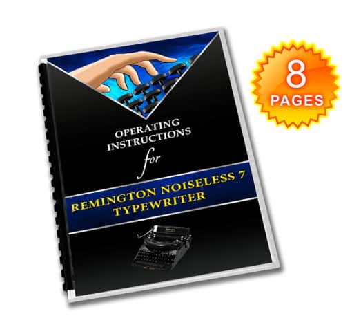 Remington Noiseless 7 Typewriter (1931-1947) Operating Instructions User Manual