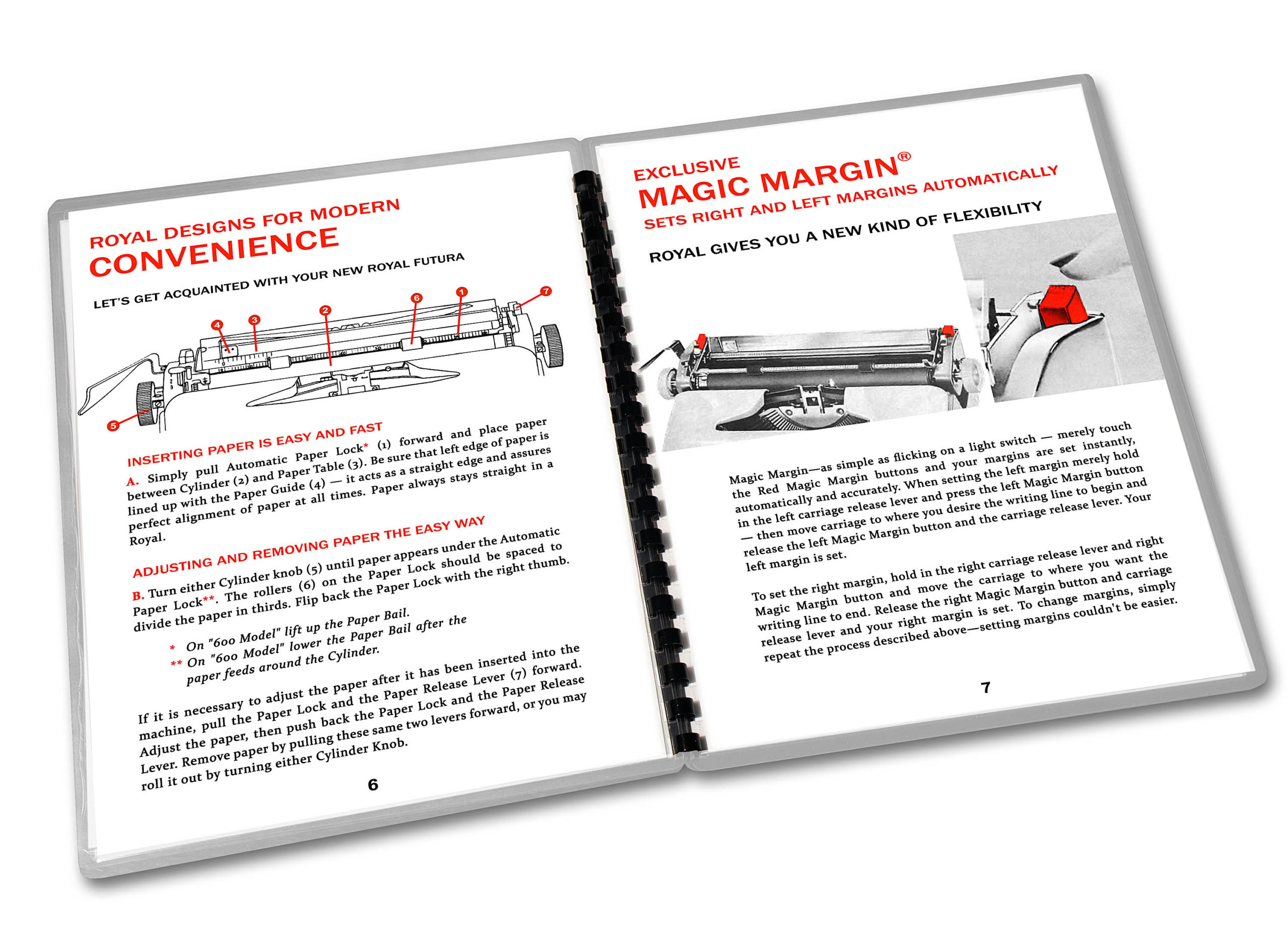 Royal Futura 400/800 Typewriter (1958 - 1963) Operating Instructions User Manual - Image 3