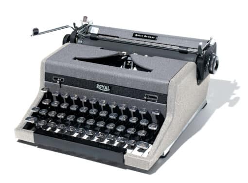 Royal Quiet De Luxe Manual Typewriter Gray 1948 Vintage #1452 Professionally Restored (Refurbished) - Image 3