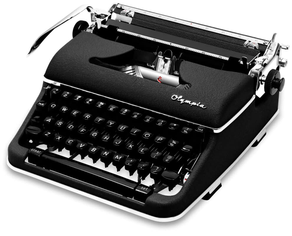 Olympia SM4 Manual Typewriter for Sale Black 1960 Vintage Portable