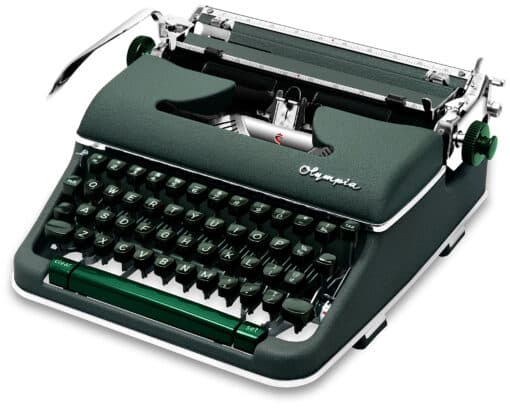 Olympia SM4 Manual Typewriter Green 1960 Vintage #1456 Professionally Restored (Refurbished) - Image 3