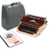 Olympia SM3 De Luxe Manual Typewriter for Sale Burgundy/Cream 1956 Vintage Professionally Restored (Refurbished)
