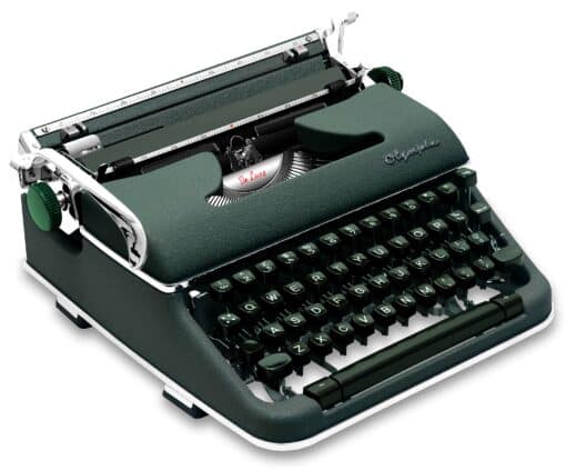 Olympia SM4 De Luxe Manual Typewriter Green 1960 Vintage #1460 Professionally Restored (Refurbished) - Image 2