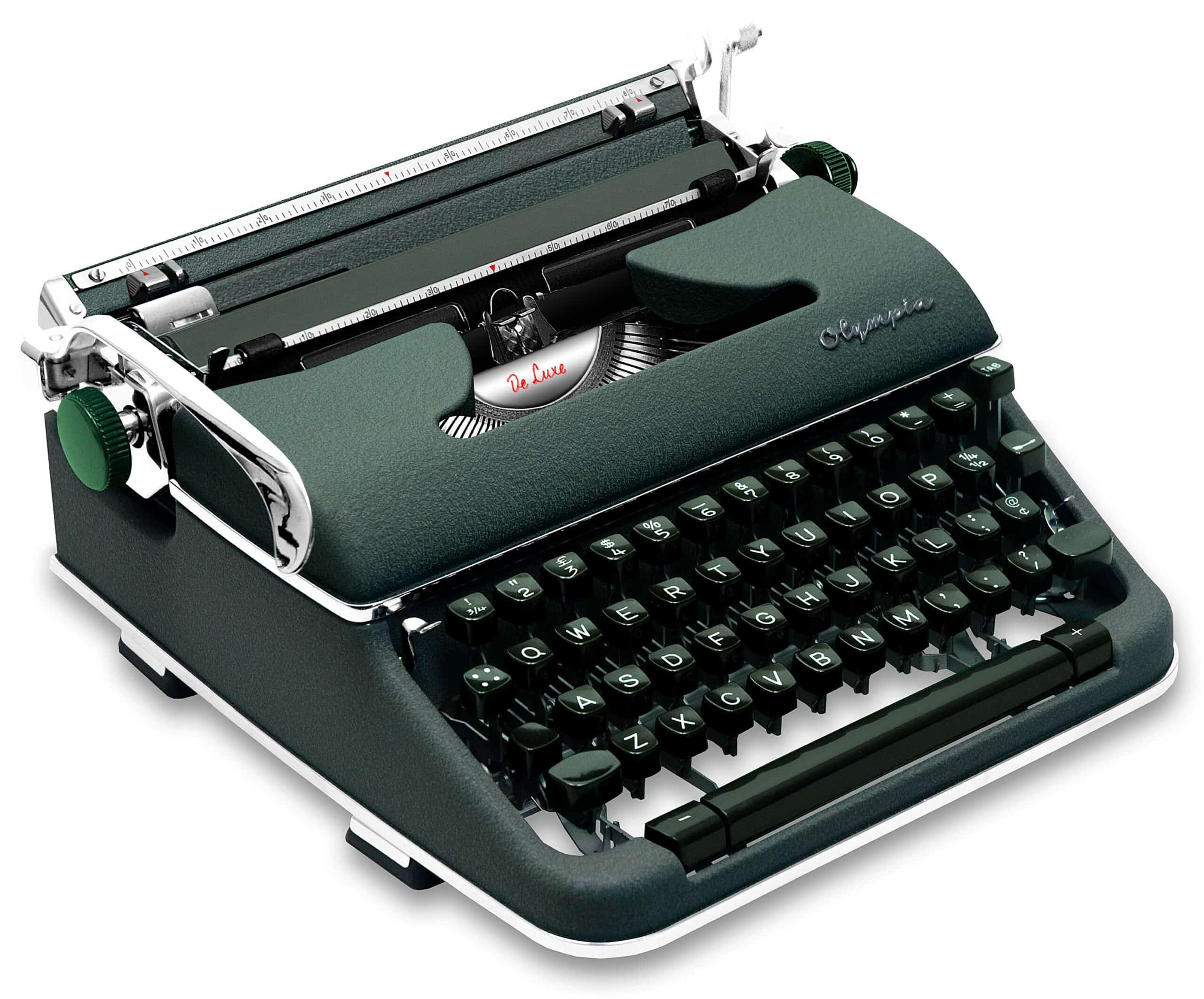 SOLD! Restored Green 1960 Olympia SM4 De Luxe Manual Typewriter, New Platen, Vintage #1460 - Image 2