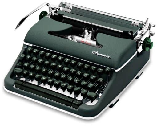 Olympia SM4 De Luxe Manual Typewriter Green 1960 Vintage #1460 Professionally Restored (Refurbished) - Image 3
