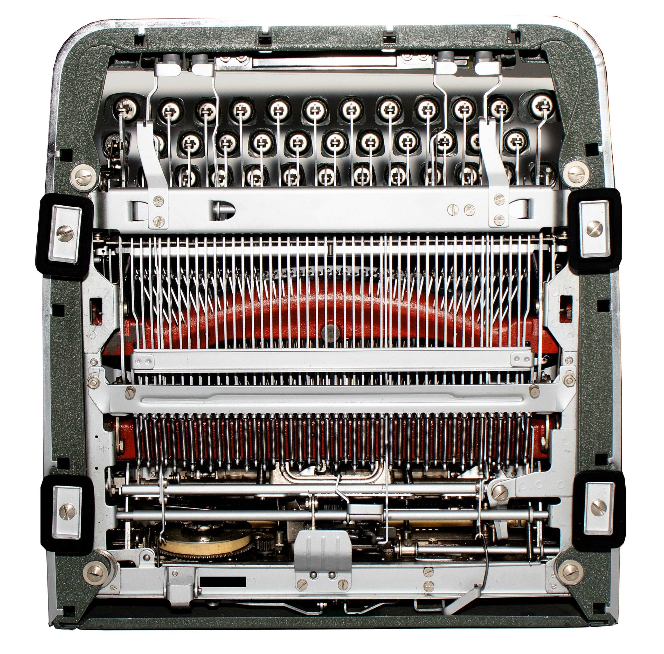 SOLD! Restored Green 1960 Olympia SM4 De Luxe Manual Typewriter, New Platen, Vintage #1460 - Image 4