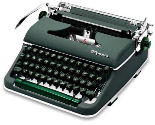 Olympia SM4 Manual Typewriter Green 1960 Vintage #1464 Professionally Restored (Refurbished) - Image 3