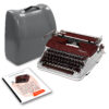 Olympia SM3 De Luxe Manual Typewriter for Sale Burgundy/Gray 1959 Vintage Professionally Restored (Refurbished)