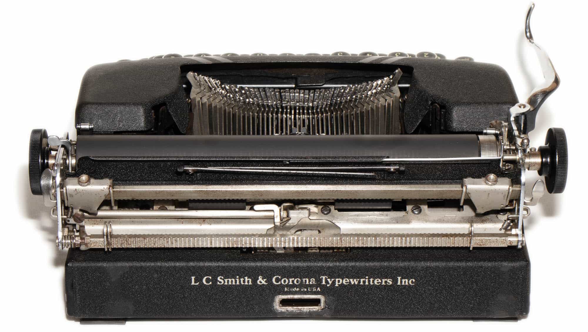 Smith-Corona Sterling Manual Typewriter Black 1947 Floating Shift Vintage #1472 Professionally Restored (Refurbished) - Image 5