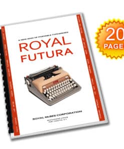 Royal Futura 400 / 800 Typewriter (1958-1963) Operating Instructions User Manual