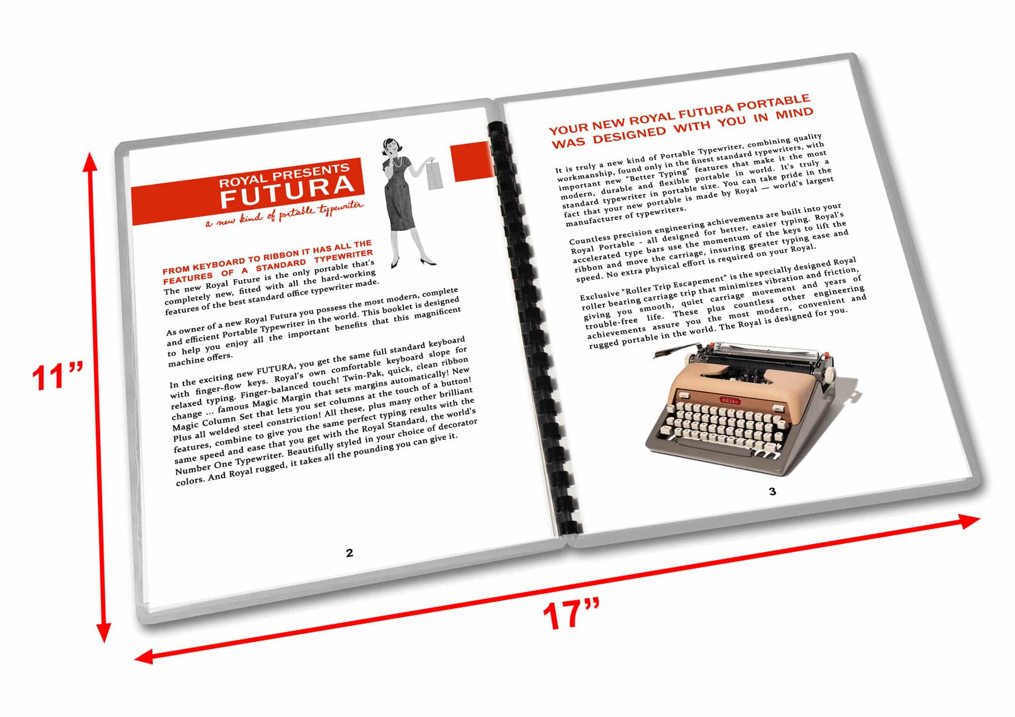 Royal Futura 400/800 Typewriter (1958 - 1963) Operating Instructions User Manual - Image 2