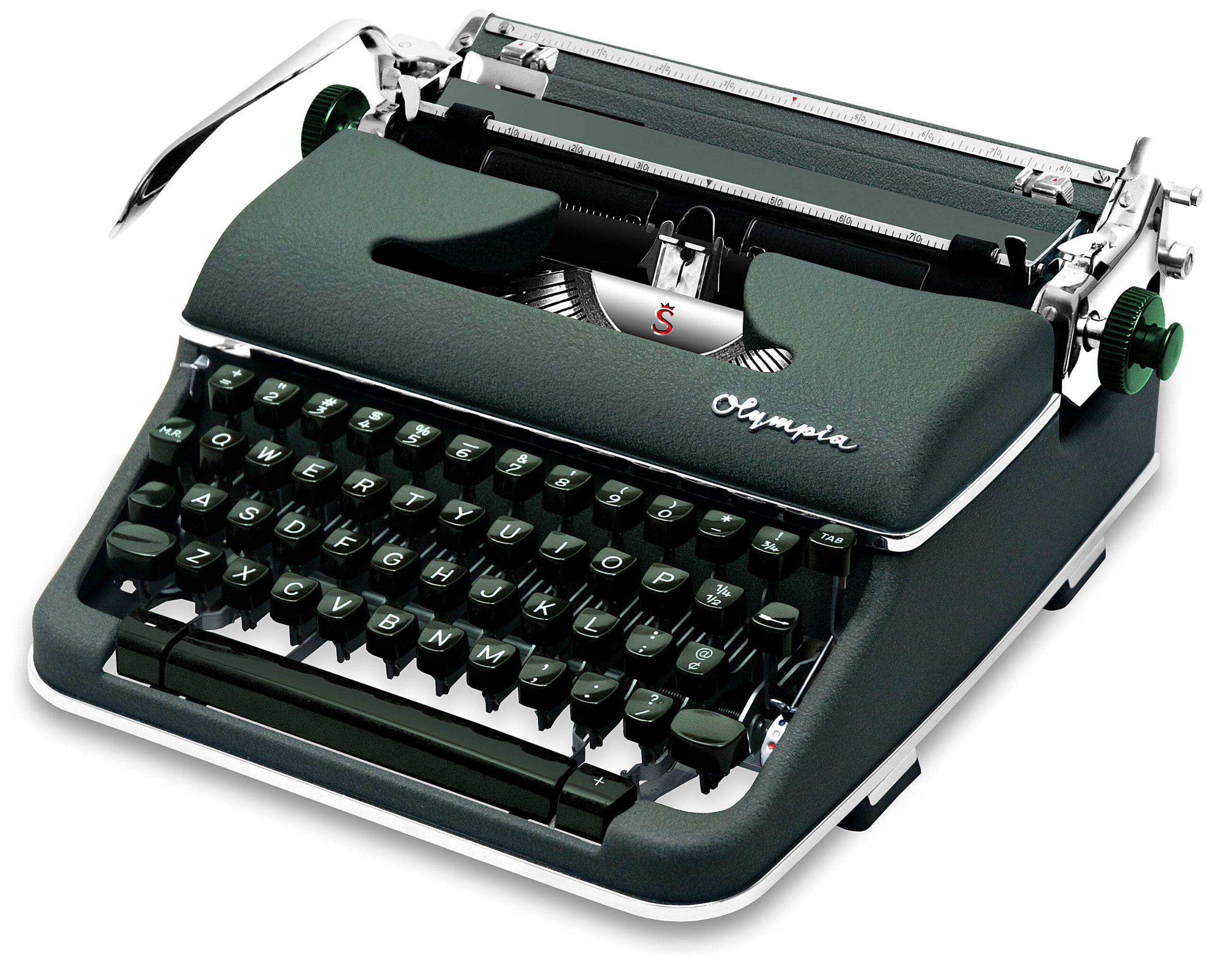 Olympia SM4 Manual Typewriter Green 1959 Vintage #1474 Professionally Restored (Refurbished) - Image 3