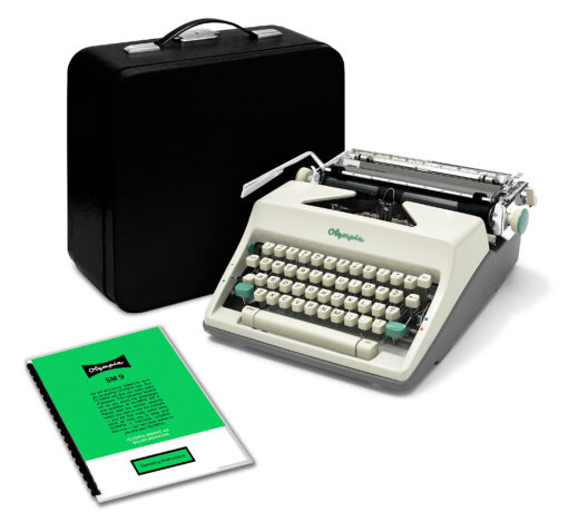 Olympia SM9 De Luxe Typewriter White 1964 #1479 Vintage Professionally Restored (Refurbished)