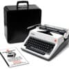 Olympia SM9 De Luxe Manual Typewriter White 1972 #1482 Vintage Professionally Restored (Refurbished)