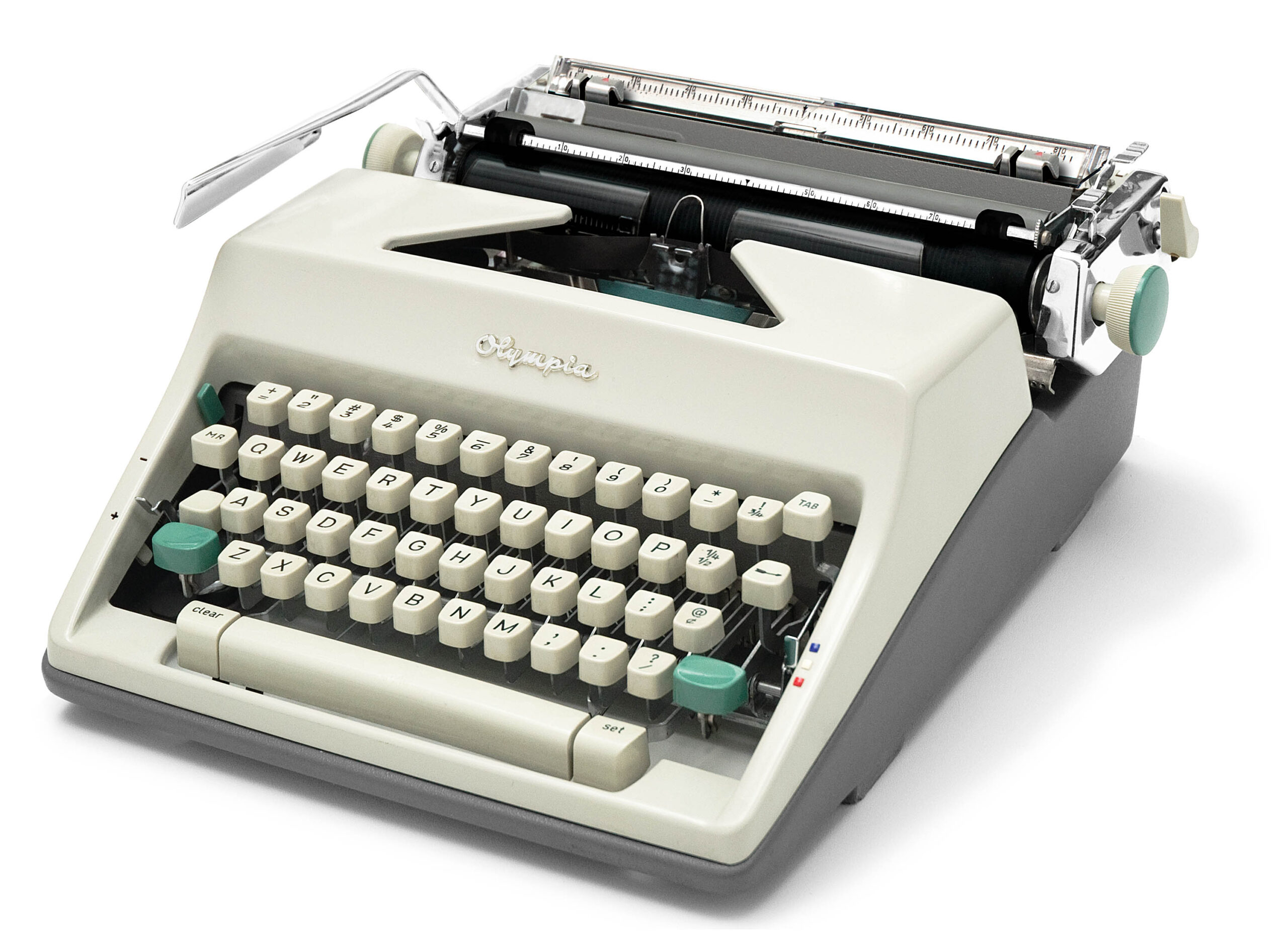 Olympia SM9 De Luxe Typewriter White 1967 Vintage #1487 Professionally Restored (Refurbished) - Image 3