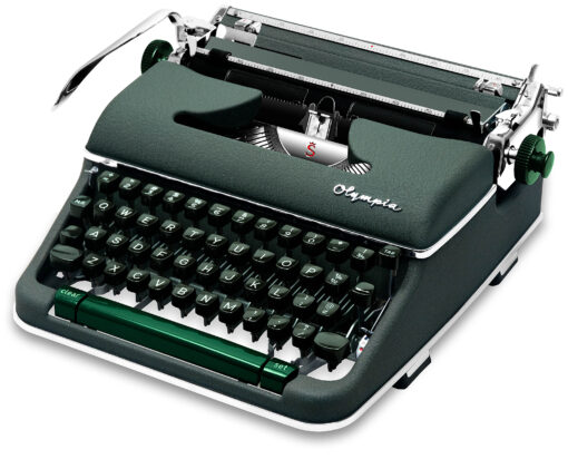 Olympia SM4 Manual Typewriter for Sale Green 1960 Vintage Professionally Restored (Refurbished) - Image 3