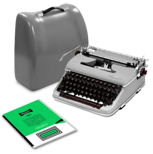 Olympia SM4 Manual Typewriter for Sale Gray 1959 Vintage Professionally Restored (Refurbished)