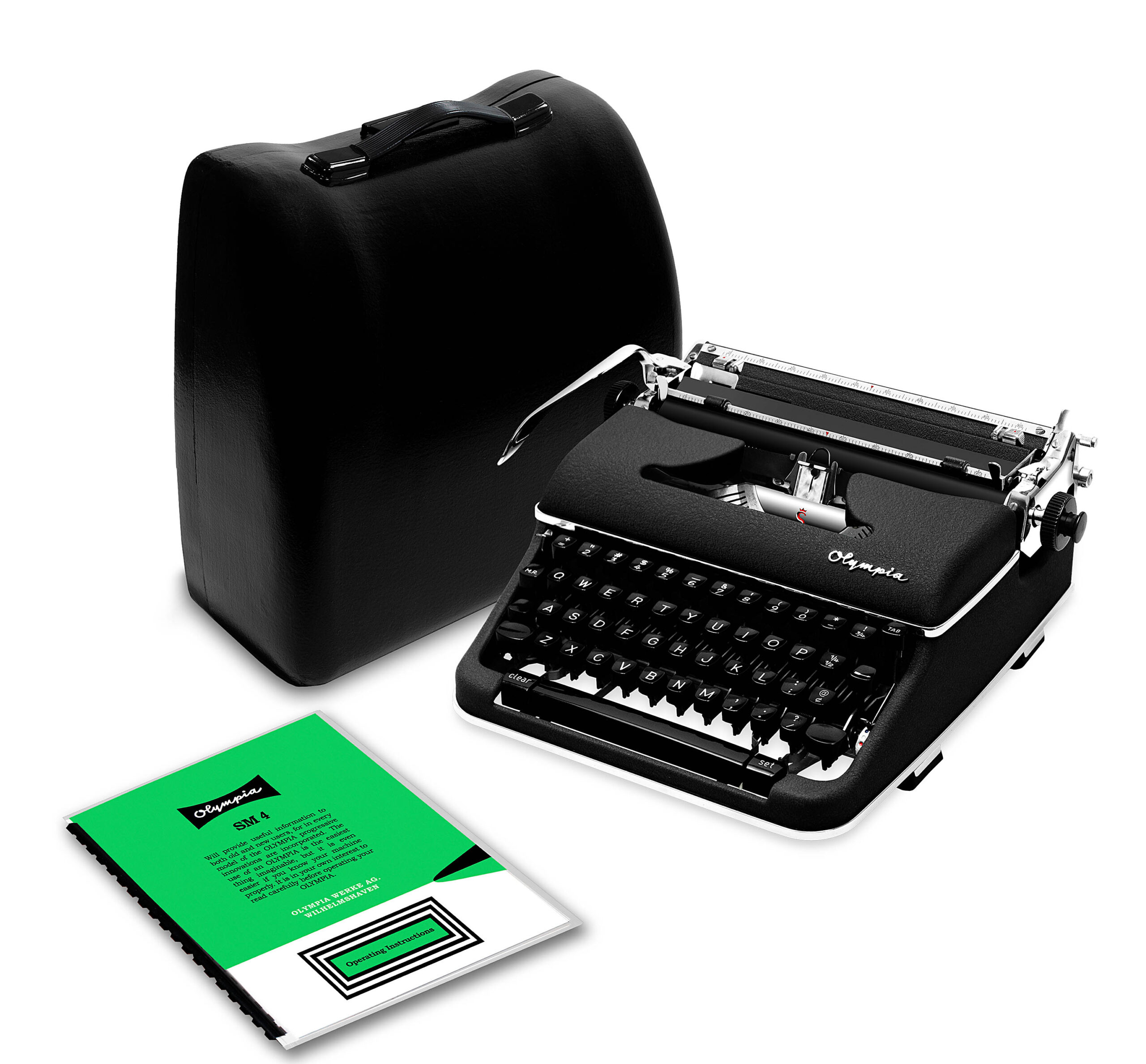 *Rare* Olympia SM4 Manual Typewriter Black 1960 Vintage #1480 Professionally Restored (Refurbished)