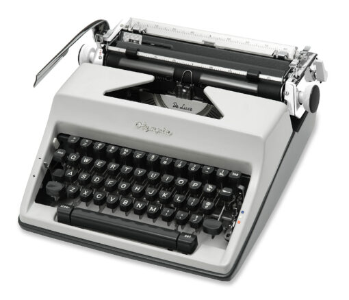 Olympia SM9 De Luxe Manual Typewriter for Sale Gray/Grey 1969 Vintage Professionally Restored (Refurbished) - Image 3