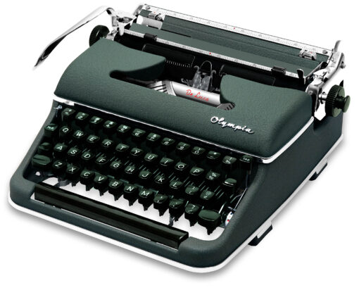 Olympia SM3 De Luxe Manual Typewriter for Sale Green 1957 Vintage Professionally Restored (Refurbished) - Image 3