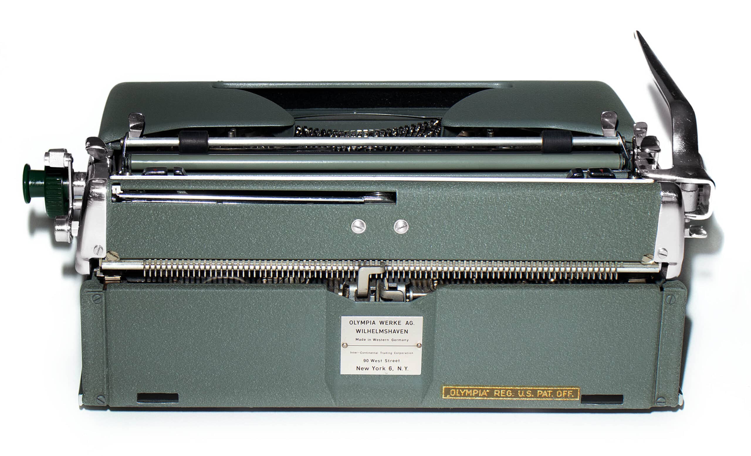 Olympia SM4 Manual Typewriter Green 1960 Vintage #1494 Professionally Restored (Refurbished) - Image 6