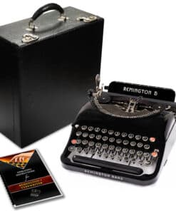 Remington Model 5 Streamline Manual Typewriter Glossy-Black 1937 Vintage #1498 Professionally Restored (Refurbished)