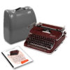 Olympia SM3 De Luxe Manual Typewriter for Sale Burgundy/Maroon 1958 Vintage Professionally Restored (Refurbished)
