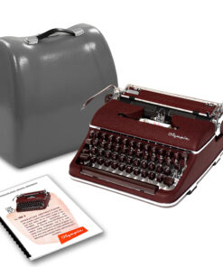 Olympia SM3 De Luxe Manual Typewriter for Sale Burgundy/Maroon 1958 Vintage Professionally Restored (Refurbished)
