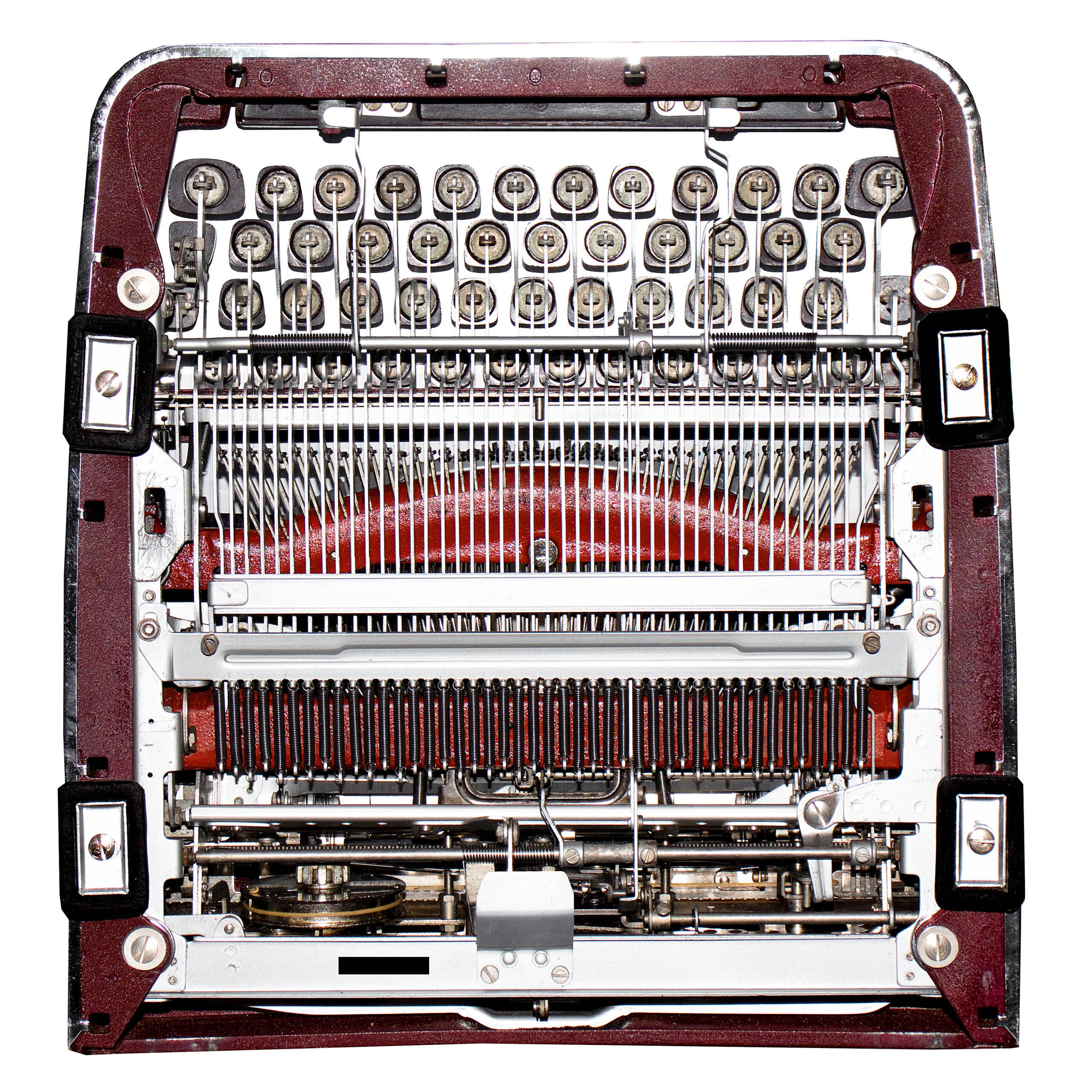 Olympia SM3 De Luxe Manual Typewriter Burgundy/Maroon 1958 Vintage #1507 Professionally Restored (Refurbished) - Image 6