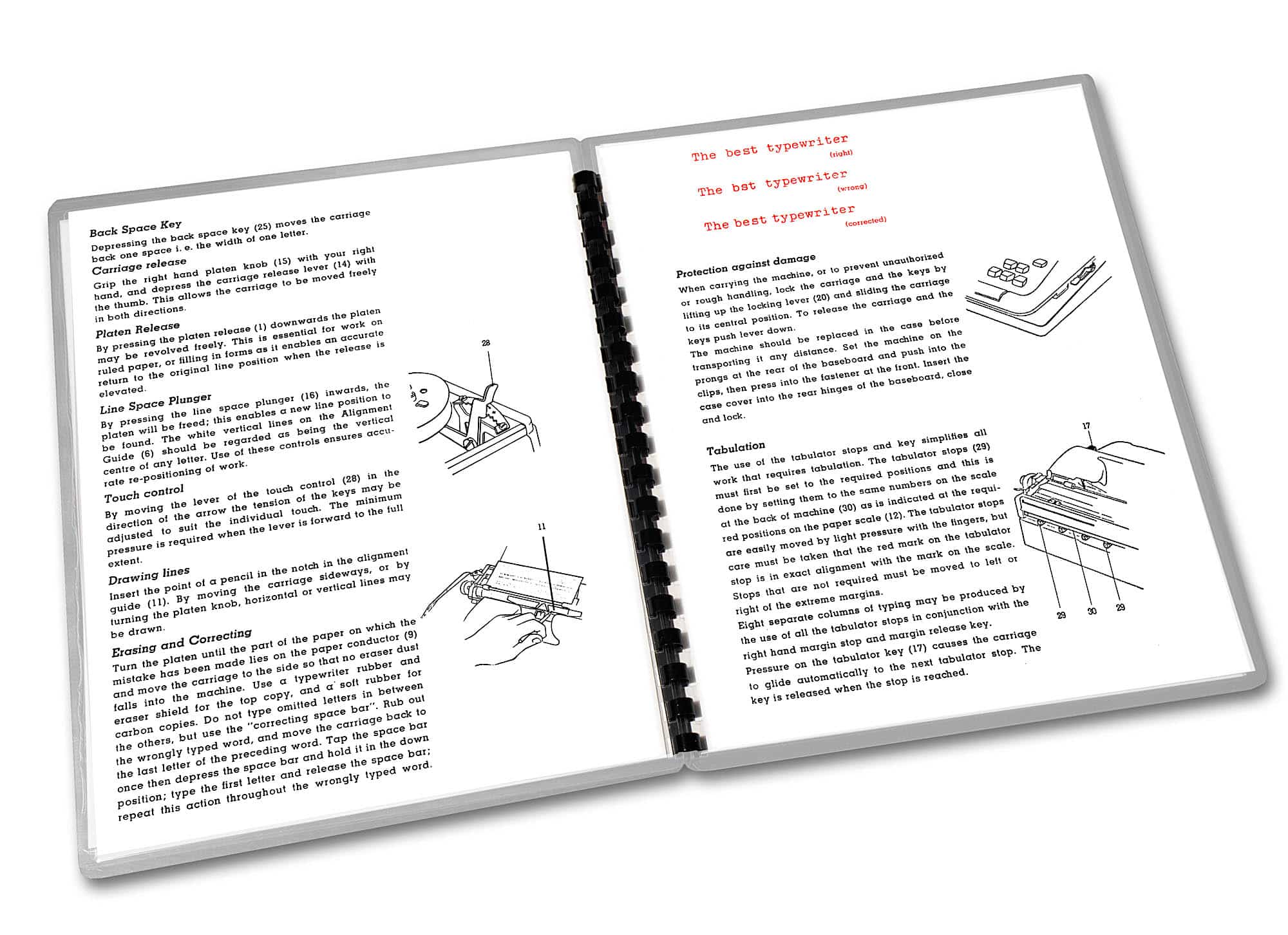 Olympia SM3 De Luxe Green Typewriter (1953 - 1959) Operating Instructions User Manual - Image 4