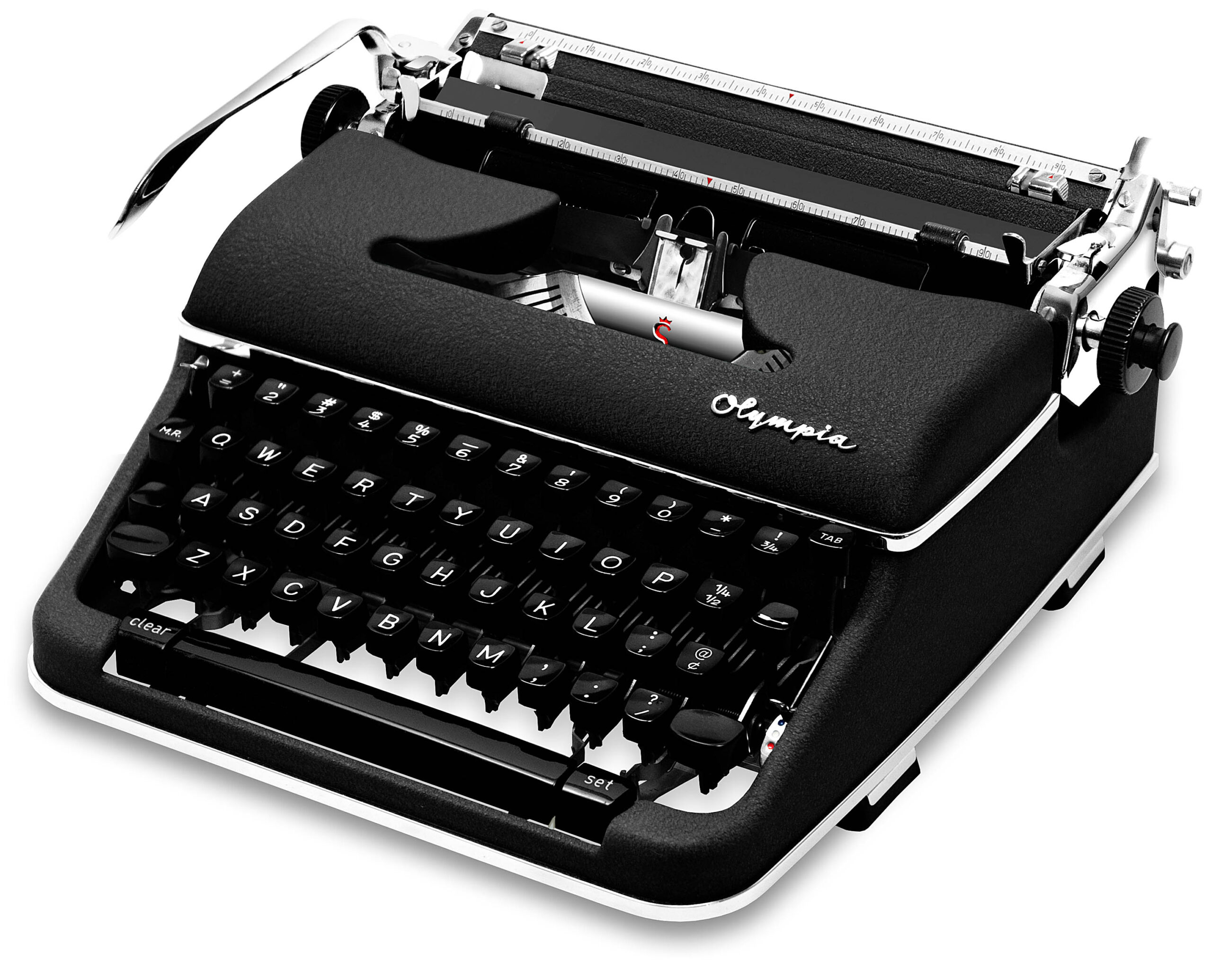 *Rare* Black 1960 Olympia SM4 Manual Typewriter Vintage #1510 Professionally Restored (Refurbished) - Image 3