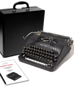 Black 1947 Smith-Corona Sterling Manual Typewriter Floating Shift Vintage Professionally Restored (Refurbished)