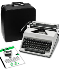 Gray 1968 Olympia SM9 De Luxe Manual Typewriter #1522, New Platen, Vintage Grey SM-9 Professionally Restored (Refurbished)