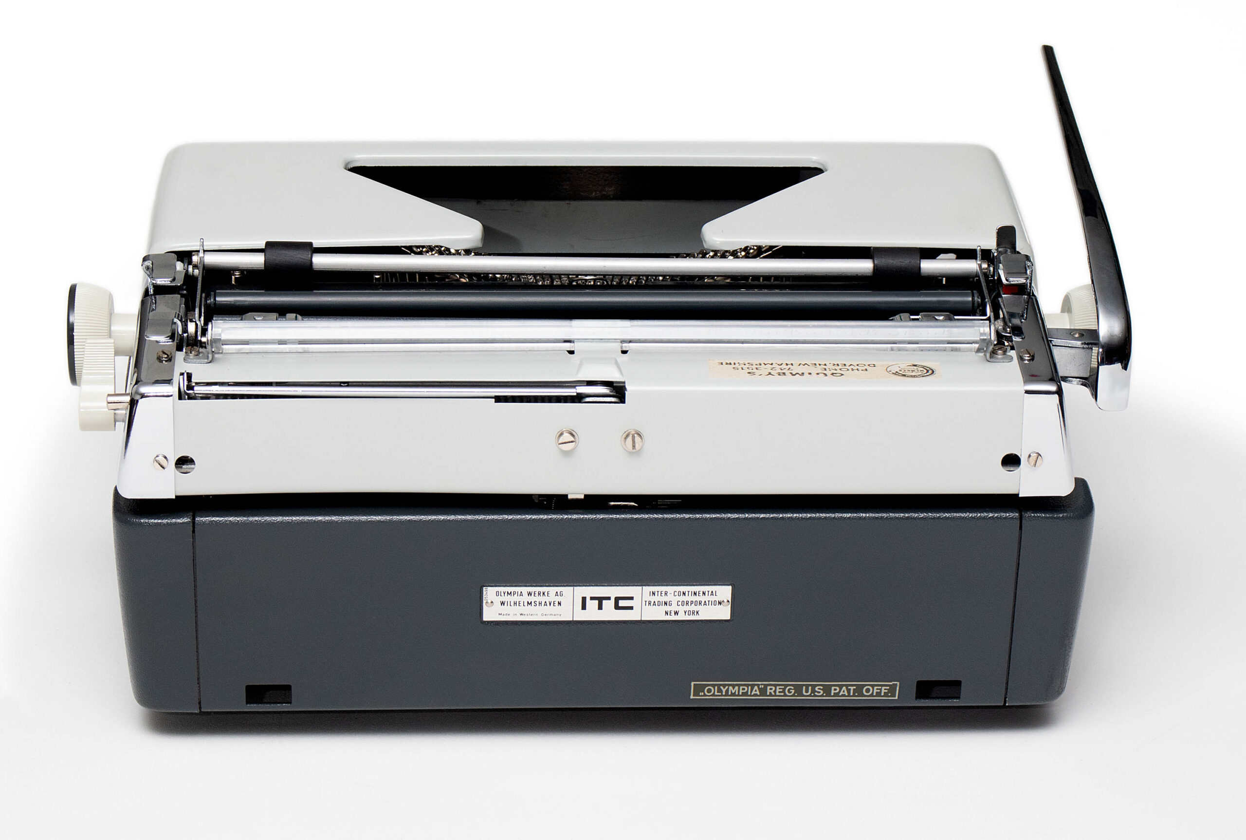 Gray 1968 Olympia SM9 De Luxe Manual Typewriter #1522, New Platen, Vintage Grey SM-9 Professionally Restored (Refurbished) - Image 5