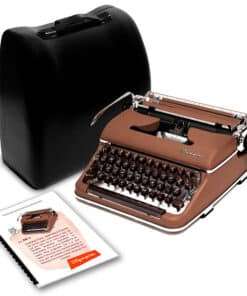 Brown 1955 Olympia SM3 De Luxe Manual Typewriter, New Platen, Vintage SM-3 Professionally Restored (Refurbished)