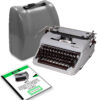 Gray 1959 Olympia SM4 Manual Typewriter, New Platen, Vintage Grey SM-4 Professionally Restored (Refurbished)