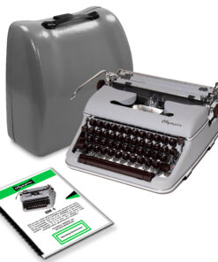 Gray 1959 Olympia SM4 Manual Typewriter, New Platen, Vintage Grey SM-4 Professionally Restored (Refurbished)